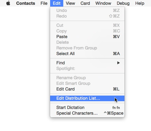 Edit Distribution in Contacts