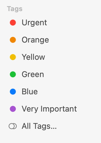 Possible tags