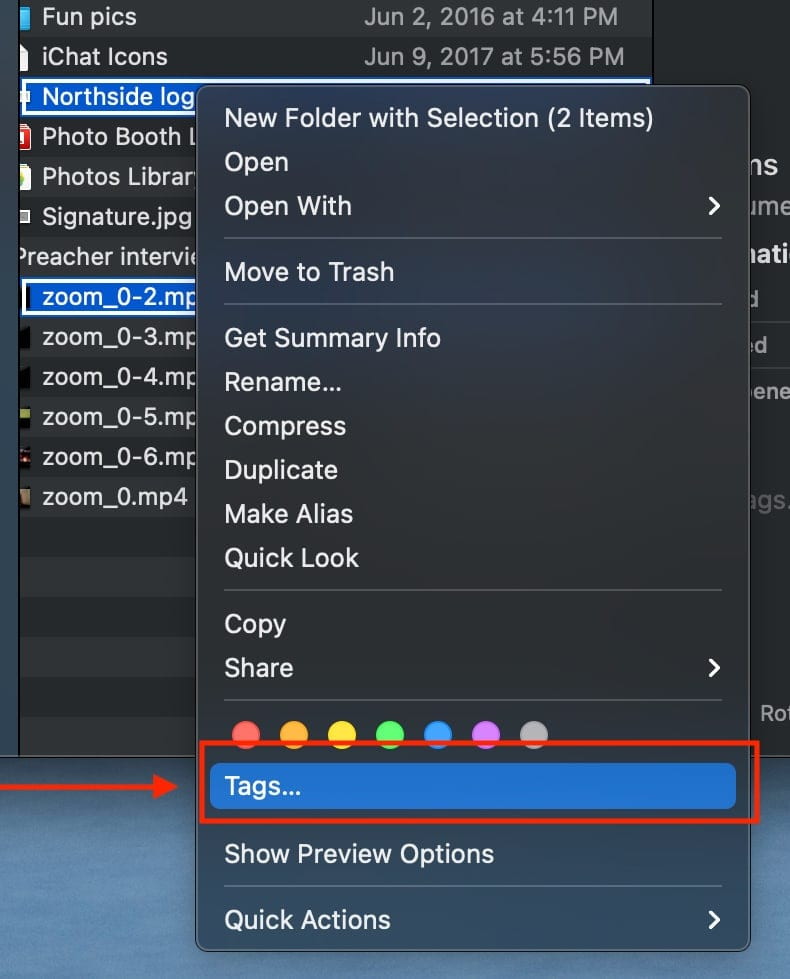 Finder Tags
