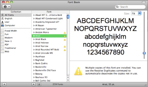 Font Book