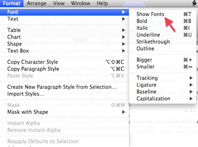 Show Fonts