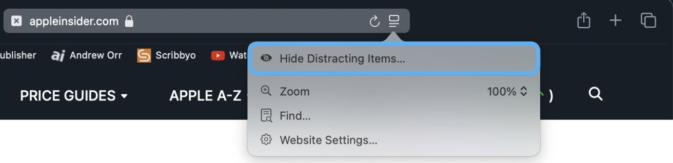 Hide Distracting items
