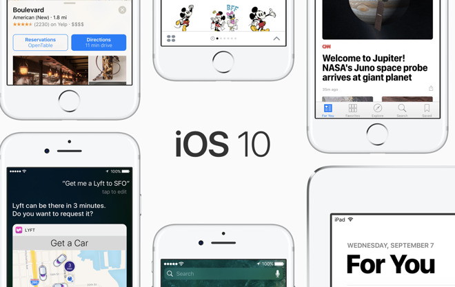 iOS 10 screens