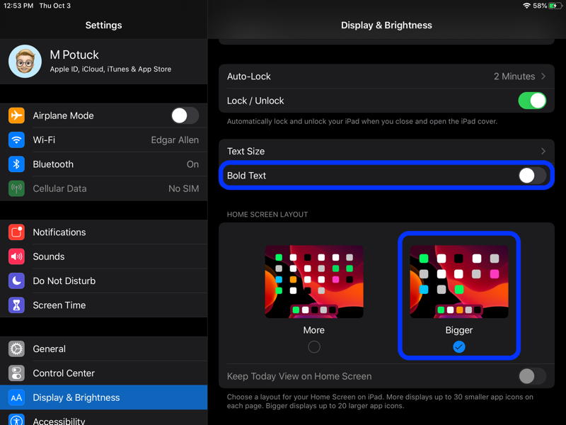 iPad icon sizes