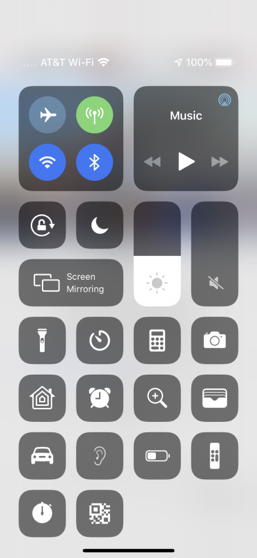 iOS Control Center