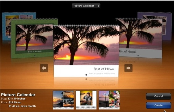 A Calendar in iPhoto