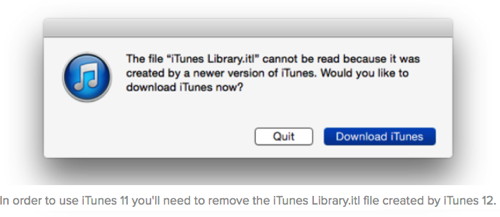 iTunrs Library Error