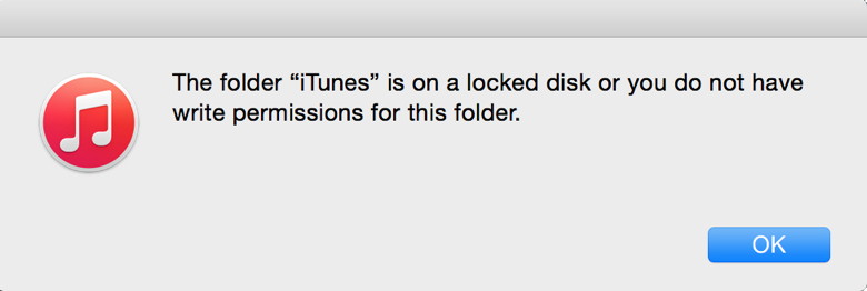 iTunes Locked message