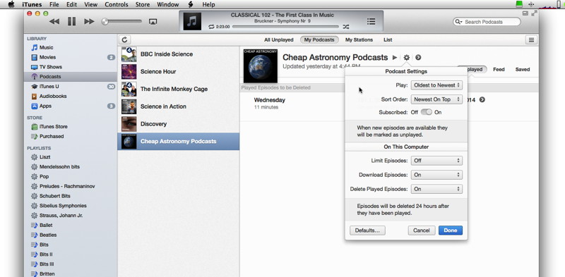 iTunes 11 and Podcast