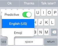 english on the iOS keyboard