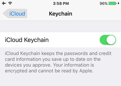 Keychain in iOS 10