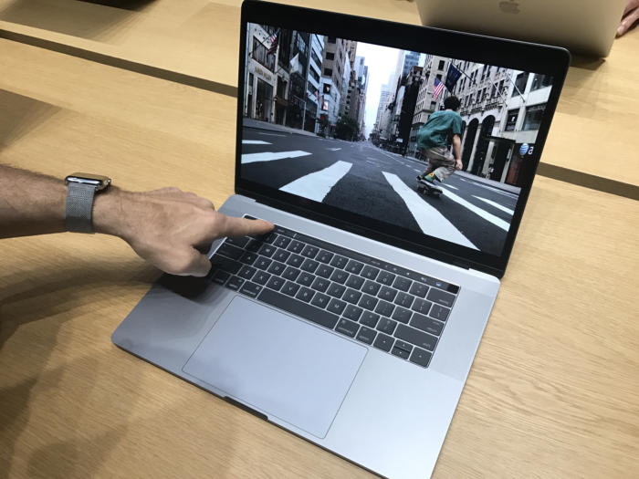 Touchbar on a MacBook Pro_