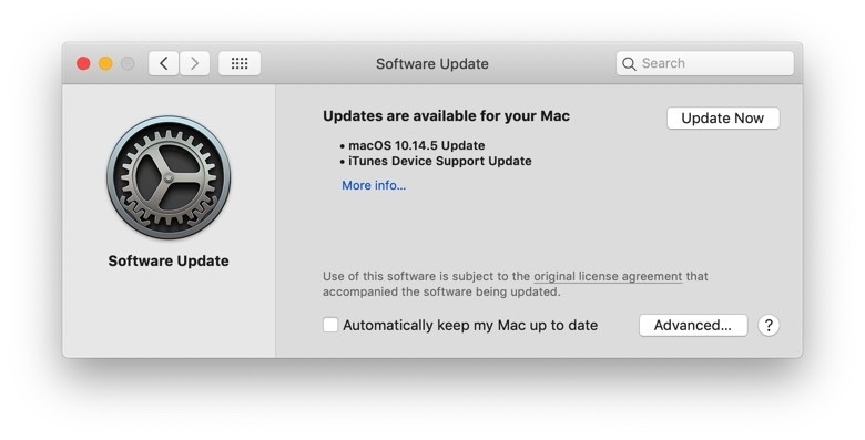 MacOS update