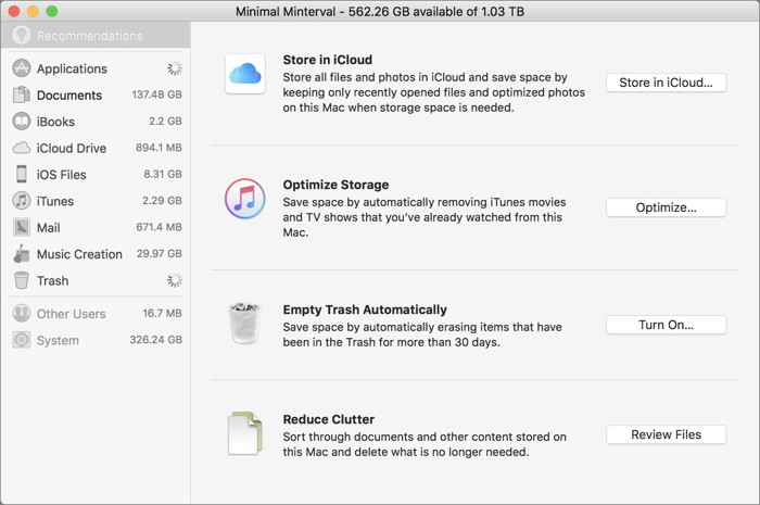 iCloud storage manager