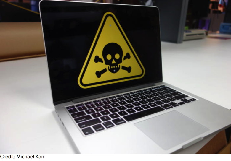 Virus on a Mac screen