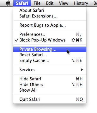 Private browsing