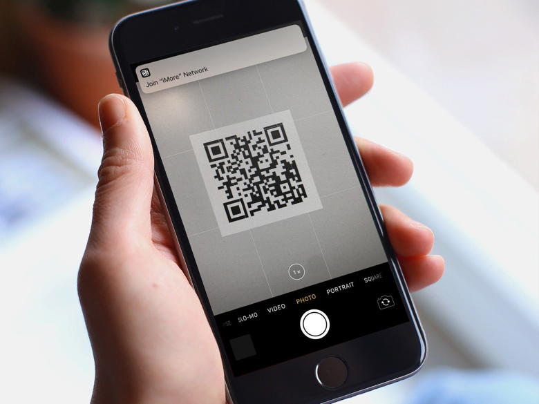 QR code on iPhone