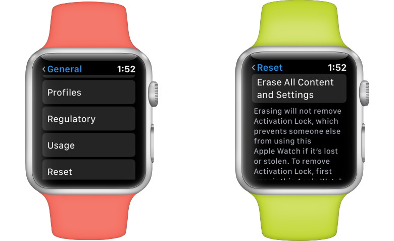 Reset Apple Watch