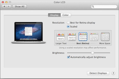 Retina Screen Resolution