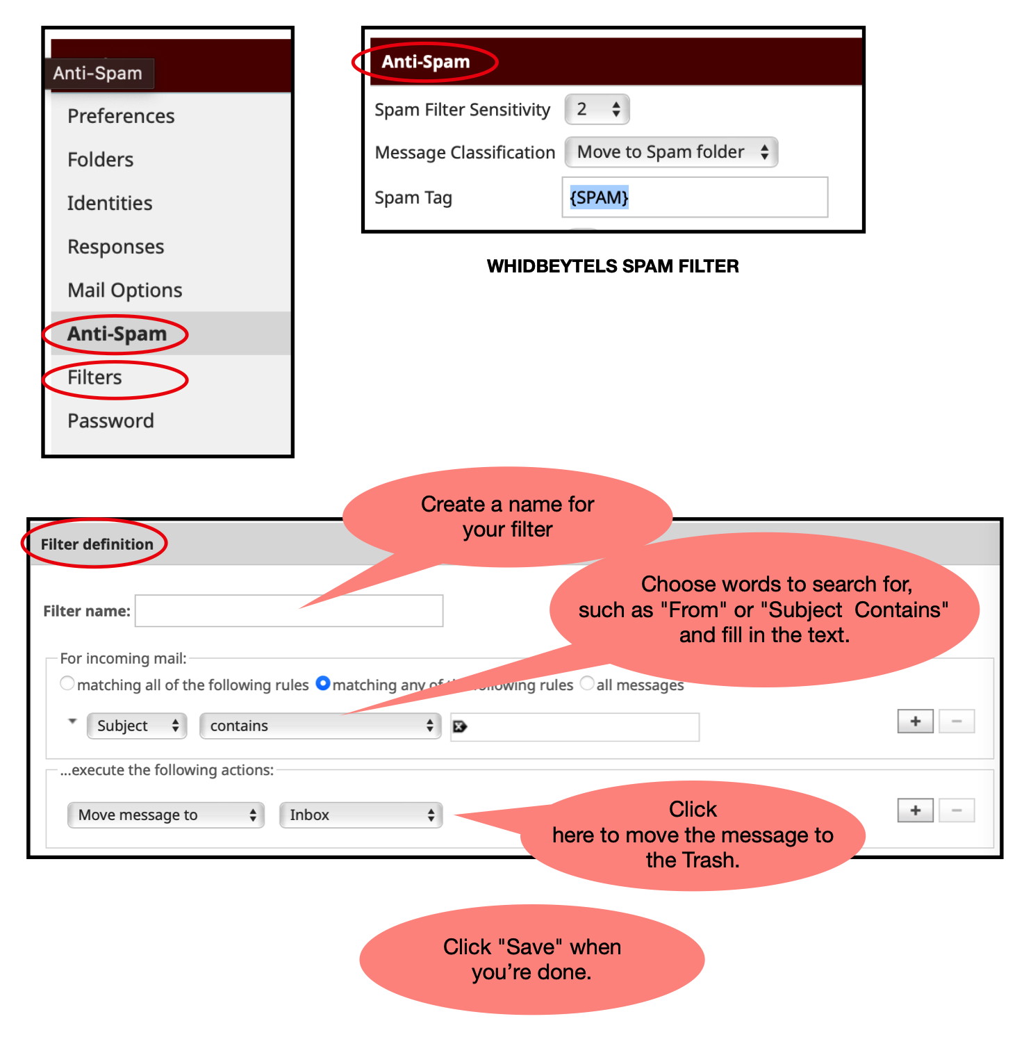 Anti-Spam filtering