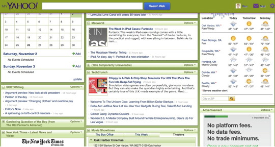 Ron's Yahoo page
