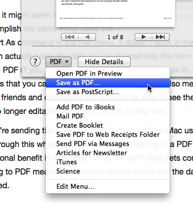 Save As PDF