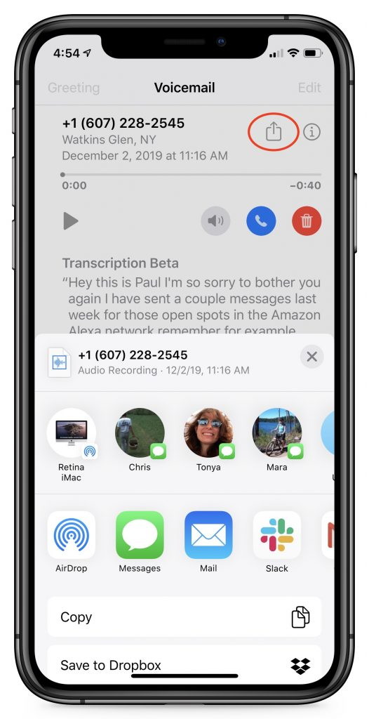 Share Voicemail