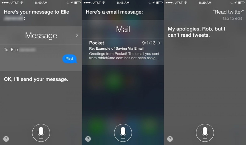 Siri and emails