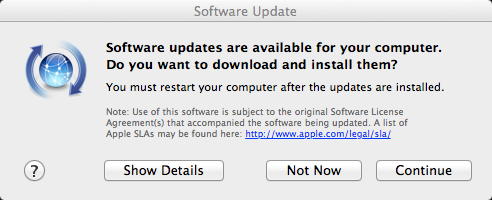 Software Update Window