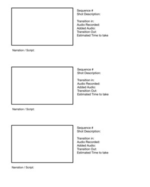 Storyboard template