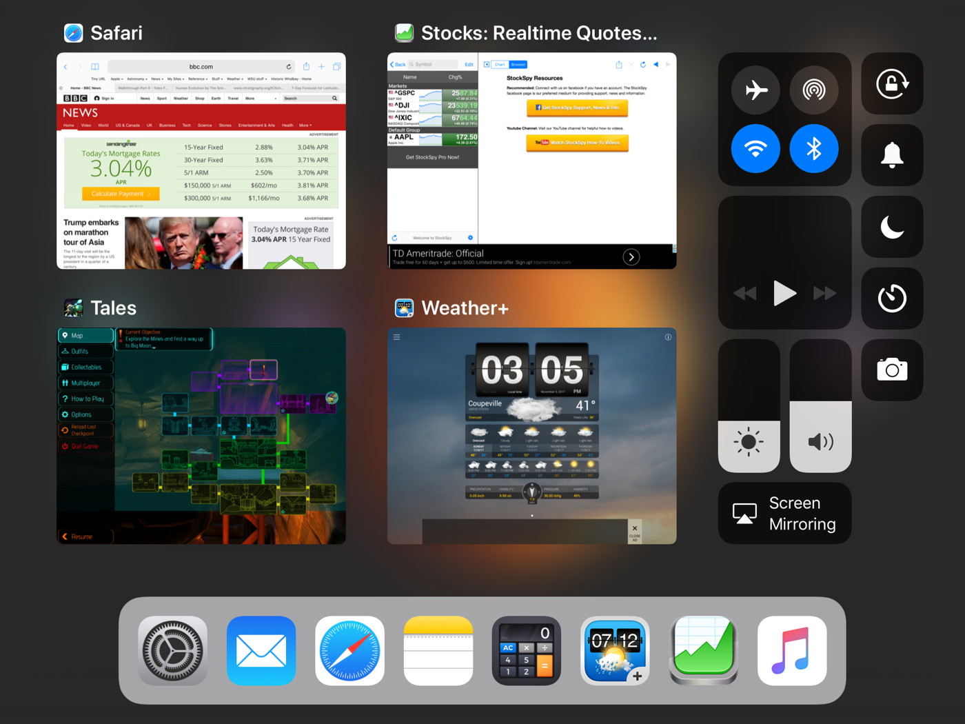 iPad app switcher