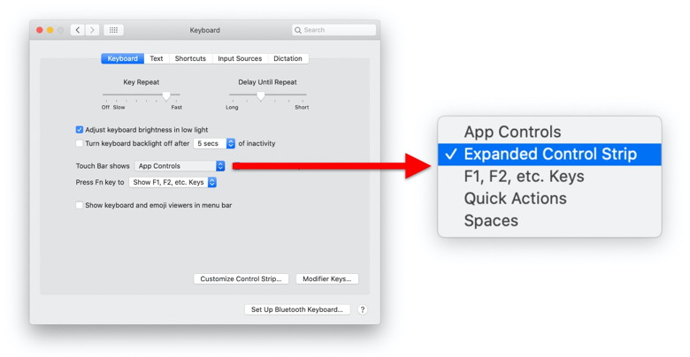 Touch-Bar F-keys