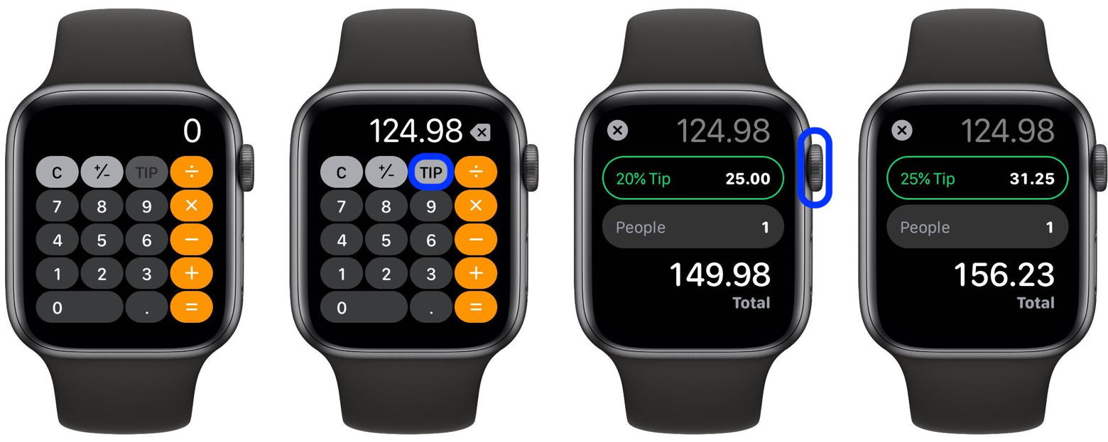 Calculate Bill Tip on Apple Watch