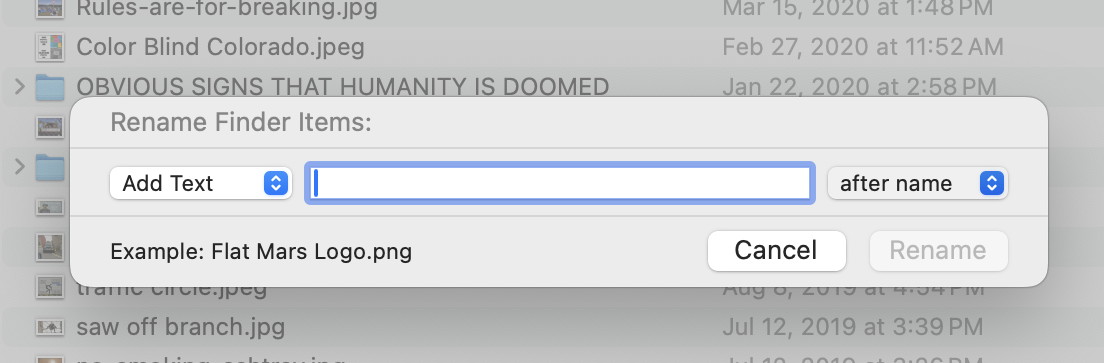 sort and rename