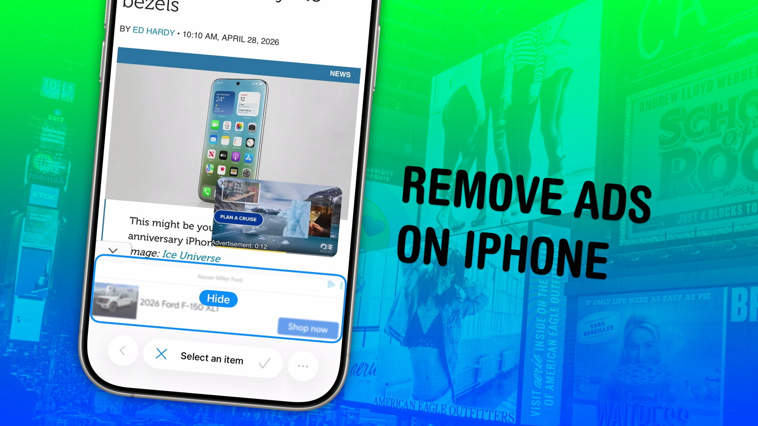 Remove Ads on iPhone